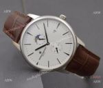 Fake Vacheron Constantin Moon Phase Watch SS Brown Leather Strap